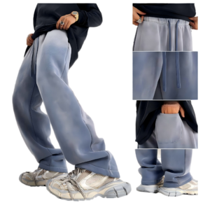 Custom Faded Spray Monkey Wide Leg Pants